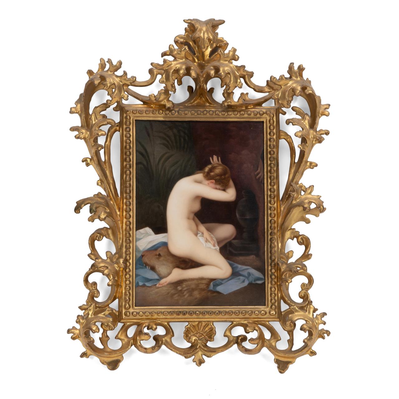 GILTWOOD FRAMED FEMALE NUDE KPM