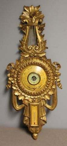 Giltwood French Barometer.From a