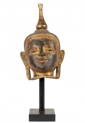 GILTWOOD HEAD OF BUDDHAGiltwoo