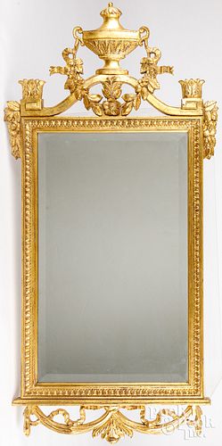 GILTWOOD MIRROR, 20TH C.Giltwood