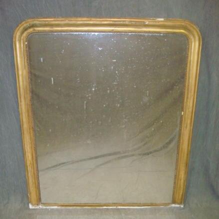 Giltwood Over Mantel Mirror. From a