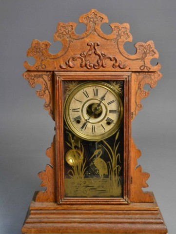 GINGERBREAD MANTLE CLOCK MARKED