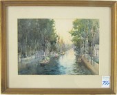 GINO SCALATELLI WATERCOLOR ON