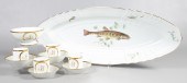 Ginori fish plate and gilt por