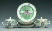 Ginori lidded bowls, eight pla