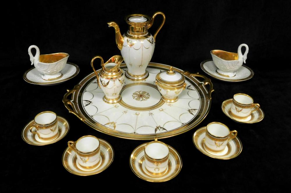 GINORI PORCELAIN DEMITASSE SERVICE,