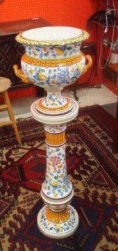 Ginori Porcelain Pedestal and