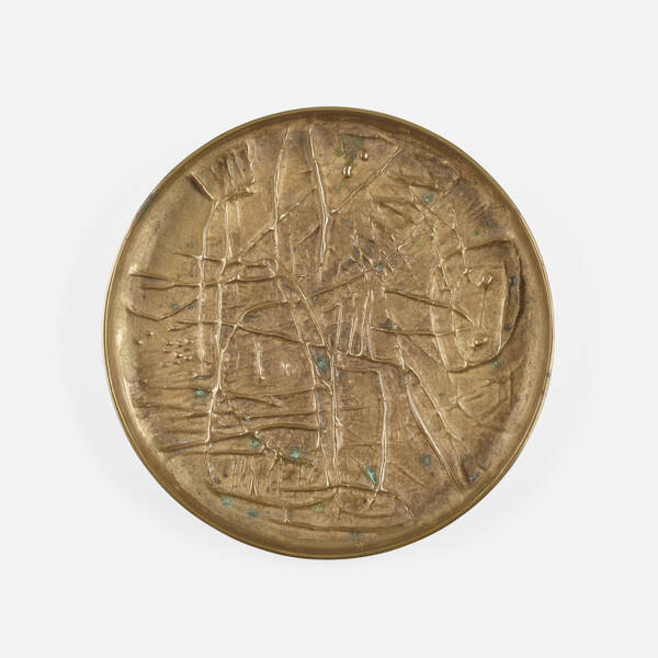 Giò Pomodoro. Tray. c. 1958, cast