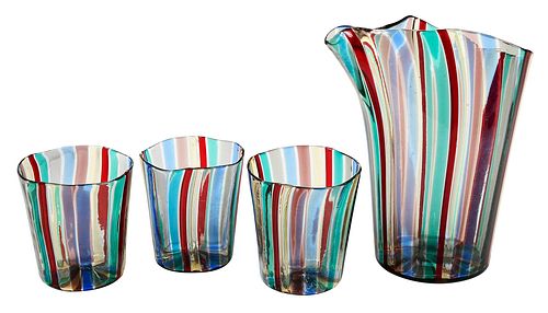 GIO PONTI FOR VENINI, "CANNE" WATER