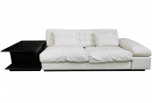 GIORGETTI WHITE LEATHER SOFA A