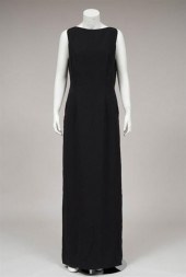 Giorgio Armani black silk crep
