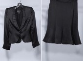 Giorgio Armani black silk skir