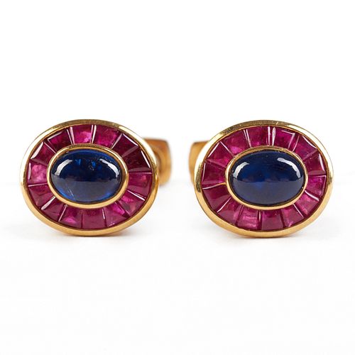 GIOVANE 18K GOLD SAPPHIRE RUBY