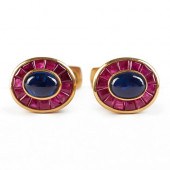 GIOVANE 18K GOLD SAPPHIRE RUBY