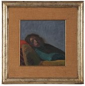 Girl in Blue- Green Shirt by R
