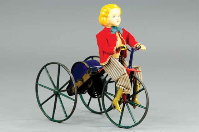 GIRL ON VELOCIPEDE Pat. 1870's
