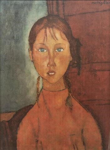 GIRL WITH BRAIDS PRINT AFTER AMEDEO