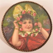GIRL WITH WHITE BOW AND RED DR