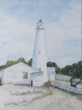 GIROUARD LIGHTHOUSE WATERCOLOR