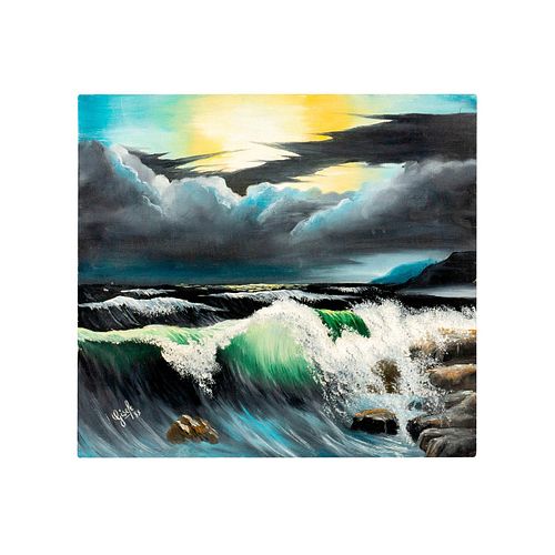 GISELE SIGNED ACRYLIC PAINTING ON