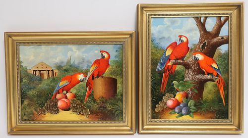 GIUI: TWO SIMILAR PAINTINGS OF
