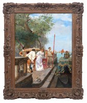 GIULIO CERVI OIL PAINTING 'ENC