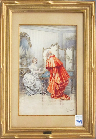 GIUSEPPE AURELI WATERCOLOR ON PAPER