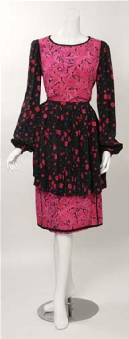 Givenchy couture floral silk