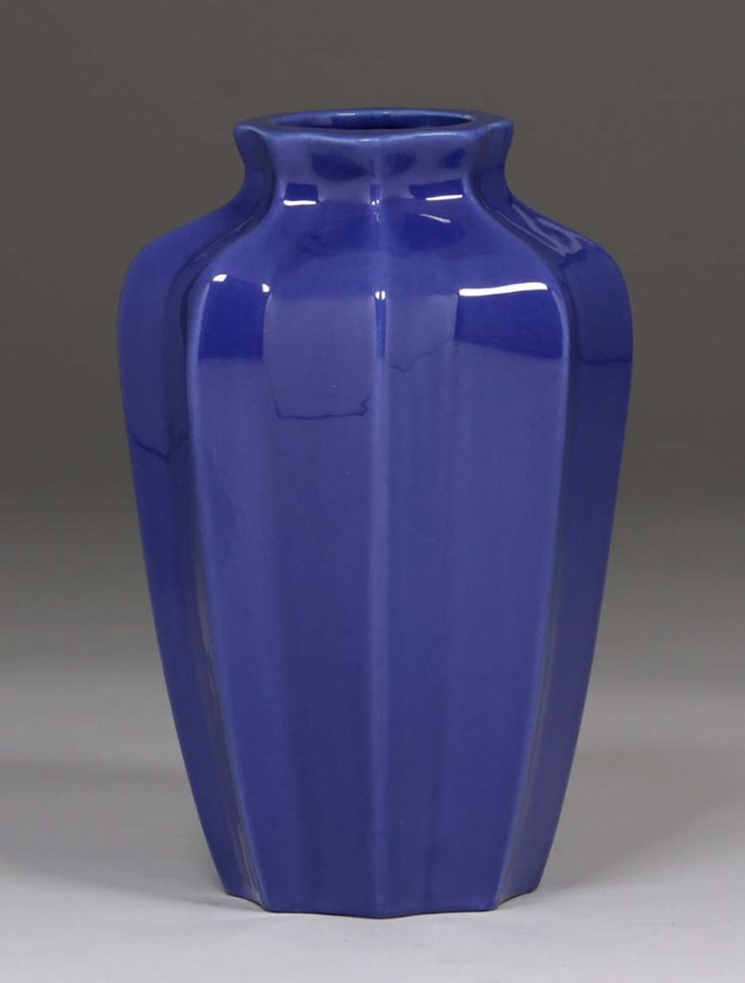 GLADDING MCBEAN BLUE PORCELAIN VASE