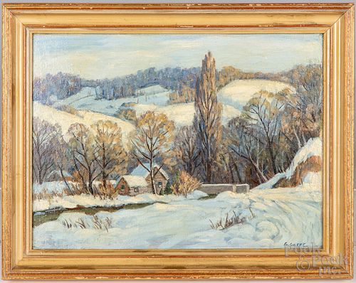 GLADYS GOFFE OIL ON ARTIST BOARD