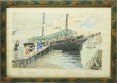 GLADYS LEE COLORED ETCHING "TH