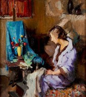 GLADYS NELSON SMITH, OIL, WOMA