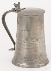 GLASGOW, SCOTLAND PEWTER FLAGO