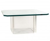GLASS AND ACRYLIC COFFEE TABLE