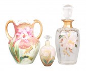 Glass and porcelain scent bott