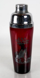 GLASS AND SILVER MARTINI SHAKE
