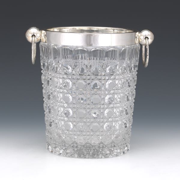 GLASS AND SILVER TONE METAL