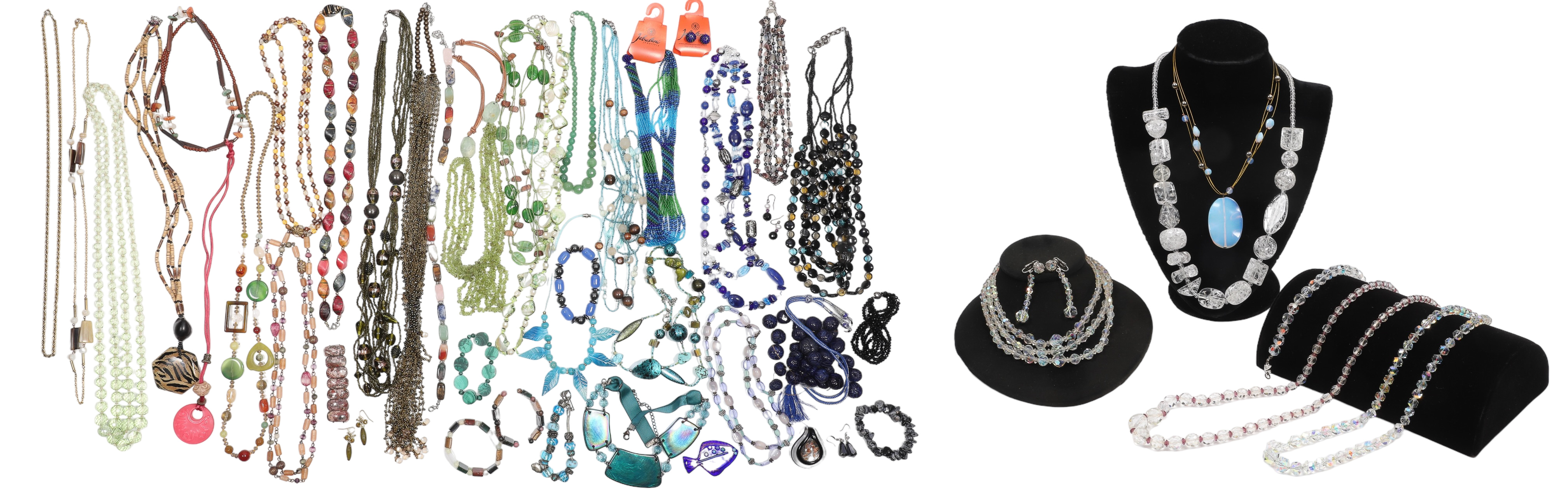 Glass and stone bead jewelry