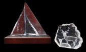 GLASS: BACCARAT, ETC., TWO SIG