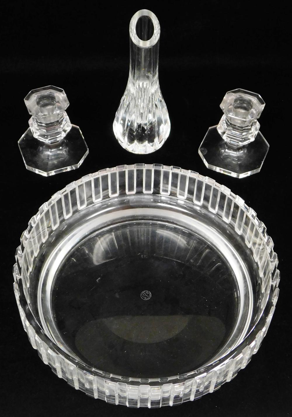GLASS: BACCARAT, FOUR PIECES OF