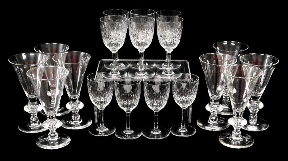 GLASS: BACCARAT, STEUBEN,
