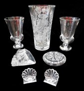 GLASS: BACCARAT, STEUBEN, ETC.