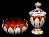 GLASS: BOHEMIAN OVERLAY BOWL A