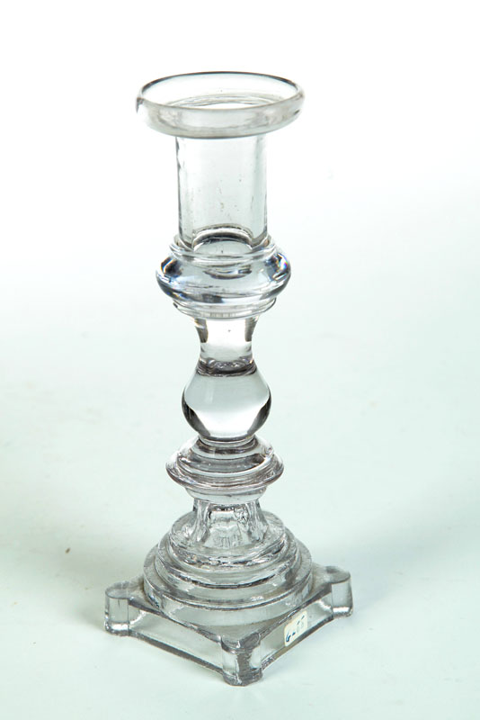 GLASS CANDLESTICK.  Sandwich  1st
