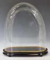 GLASS CLOCK CLOCHE DOME ON EBO