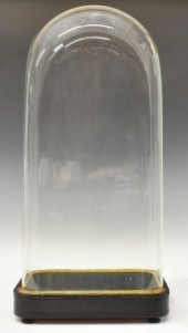 GLASS CLOCK CLOCHE DOME ON EBO
