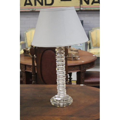Glass cut disc design lamp,