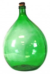 GLASS: DEMIJOHN BOTTLE, MOLDED