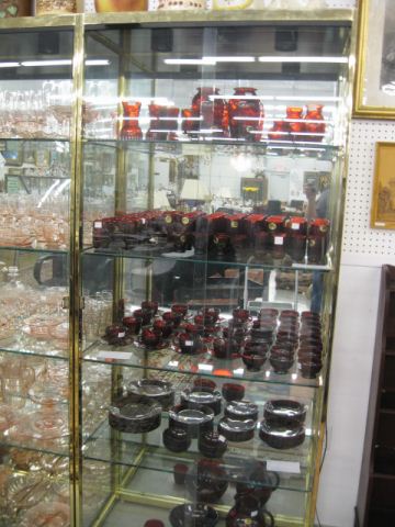 Glass Display Cabinet mirror back