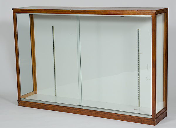 Glass Display Case a wood framed